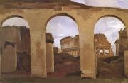 Jean Baptiste Camille  Corot The Colosseum Seen through the Arcades of the Basilica of Constantine (mk05) oil painting artist